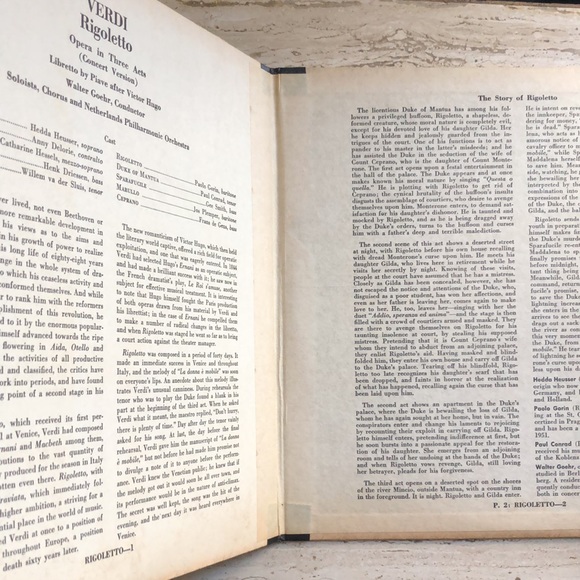 Giuseppe Verdi Rigoletto Perf. By Netherlands Philharmonic Double Vinyl Lp Set - Picture 3 of 14